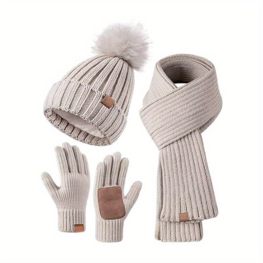 WinterWarm 3-in-1 Set – Muts, Sjaal en Touchscreen Handschoenen