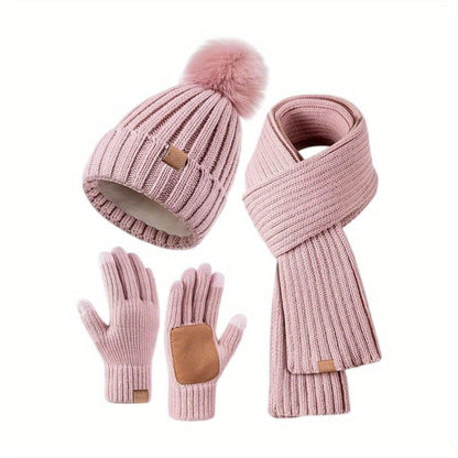 WinterWarm 3-in-1 Set – Muts, Sjaal en Touchscreen Handschoenen