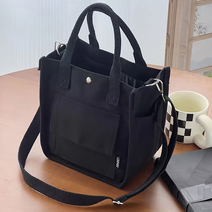 UrbanEase Canvas Slingbag – Witte Schoudertas met Magneetsluiting en Verstelbare Riem