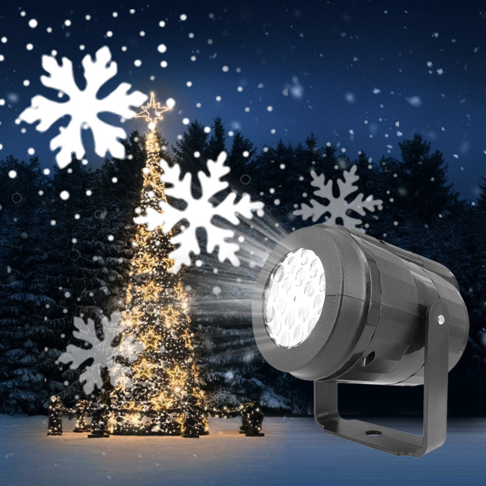 LED Kerst Projector Sneeuwvlok Lichtshow – Waterdichte Buitenlamp met 16 Patronen