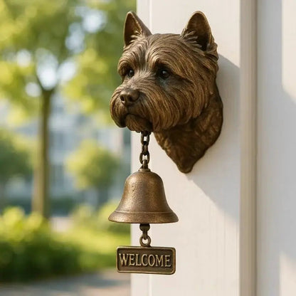 Welkomstbel Herderbronze – Elegante Wandbel met Duitse Herder Design
