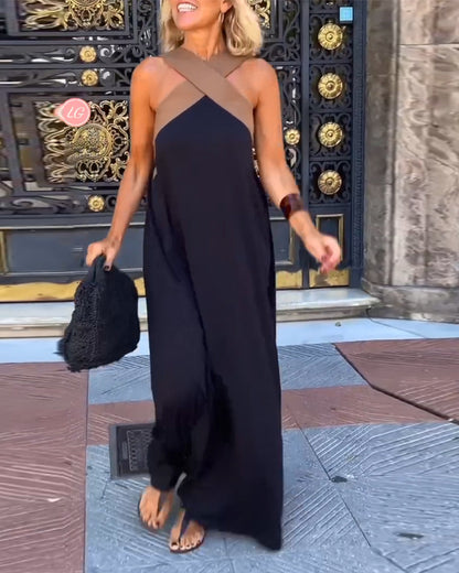 Veloria Halter Midi Jurk Dames