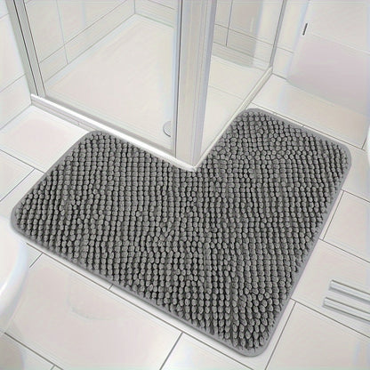HoekZacht L-vormige Douchemat – Pluche Antislip Badmat met Hoog Absorptievermogen