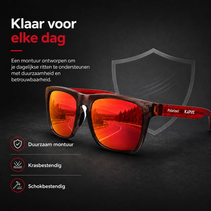 Gepolariseerde Vierkante Zonnebril met UV400 en Blauwlichtfilter