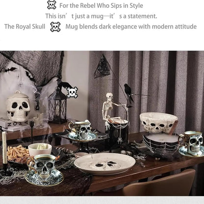 Gothic Schedel Decoratiemok Noctura – Kunstzinnige Handgeschilderde Schedeldecoratie