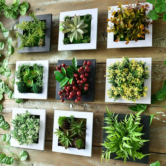 GroenFrame Wanddecoratie – 3D Kunstplant in Modern Ophangframe