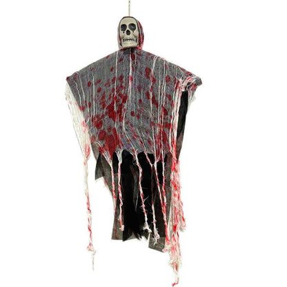 Halloween Hangdecoratie – Bloedrode Luminieuze Schedel Geest