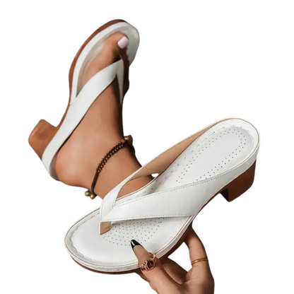 Sophia Orthopedische Sandalen met Hak – Elegant, Stevig & Comfortabel voor Zomergebruik