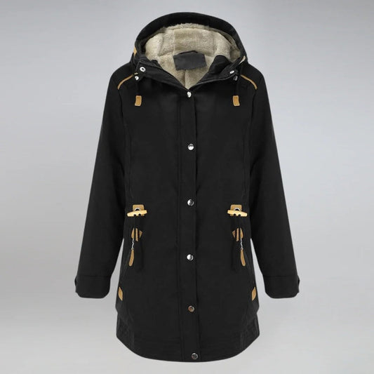 ArcticChic Damesparka – Waterafstotende Winterjas met Verstelbare Taille en Warme Voering