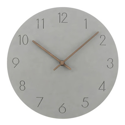 Grote Wandklok van Hout – Minimalistisch Design met Geruisloos Uurwerk