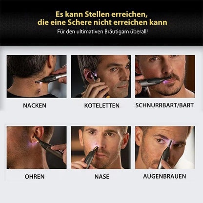 Precisie Haartrimmer met LED-Verlichting | Titanium RVS Mesjes | Ergonomisch Design