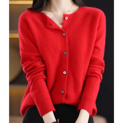 Luxe Merino Kasjmier Knooptrui - Zachte Comfort Trui