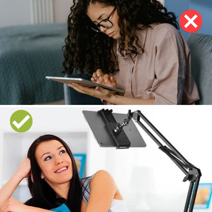 Universele draaibare tabletstandaard – 360° rotatie – verstelbare aluminium arm