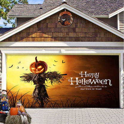Halloween Garagedeur Decoratie Banner - Griezelige Sfeer in Minuten