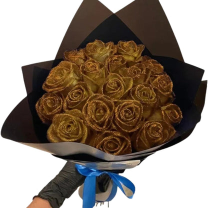 LumiPetal Glitterrozen – Decoratieve Bloemen voor Feest en Cadeau