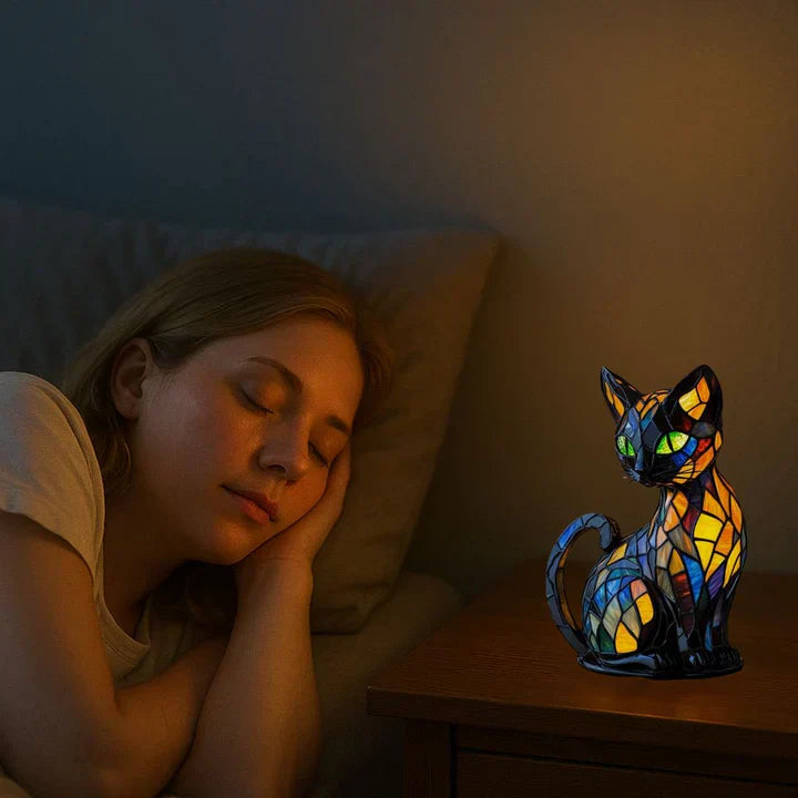 Lumikat Handgemaakte Lichtgevende Kattenlamp – Sfeerverlichting en Cadeau