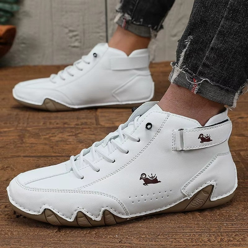 StadsSneak PU Sneakers – Ronde Neus met Antislipzool en Vetersluiting