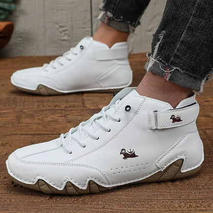 StadsSneak PU Sneakers – Ronde Neus met Antislipzool en Vetersluiting