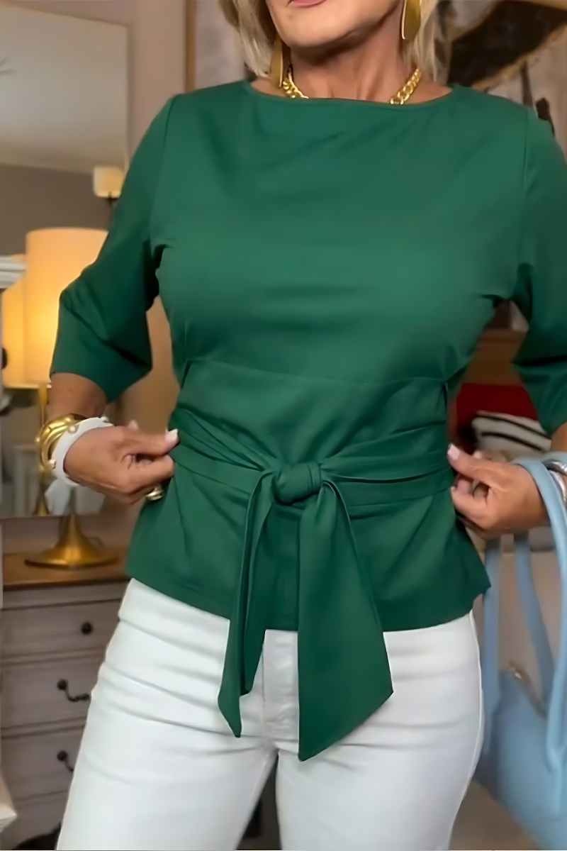 Elegante Strik Taille Blouse - Verstelbare Pasvorm