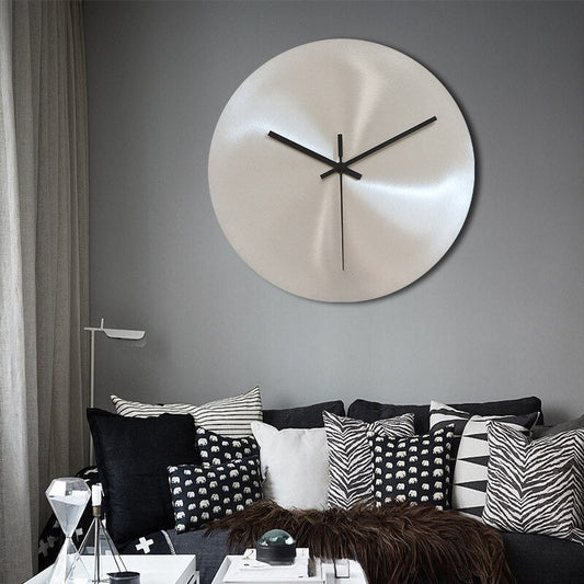TijdStaal Wandklok – Moderne RVS Klok met Strak Design en Grote Cijfers
