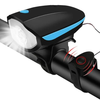 FietsLamp Hoorn Combo – 3-in-1 LED Koplamp met Geluid