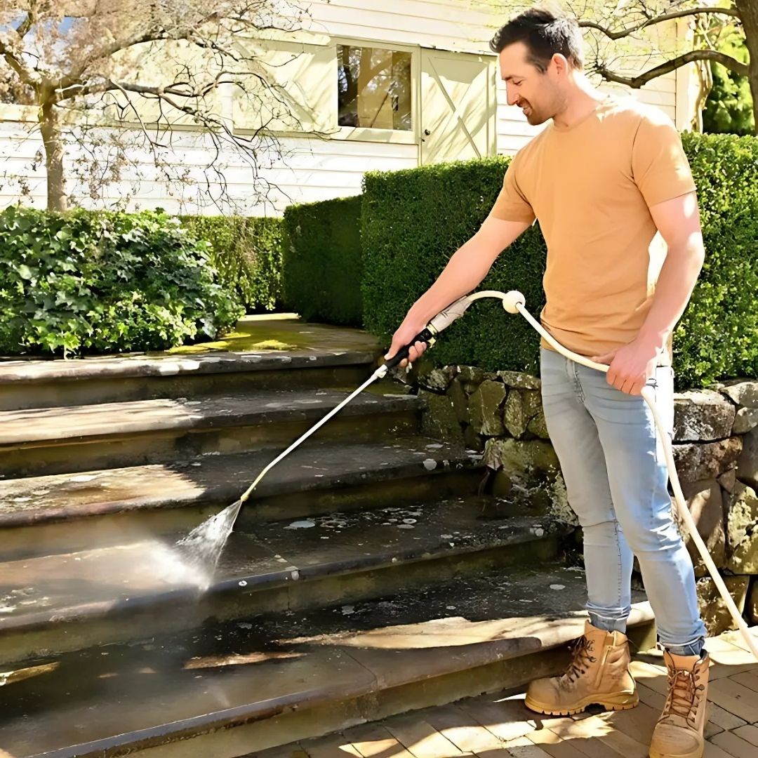 Verstelbare Tuinslang Spuitpistool - Krachtige Waterstraal voor Buitenreiniging