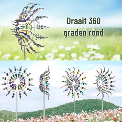 ZonneSchijn Windspinner – Weerbestendig Metalen Tuindecoratie Kunstwerk