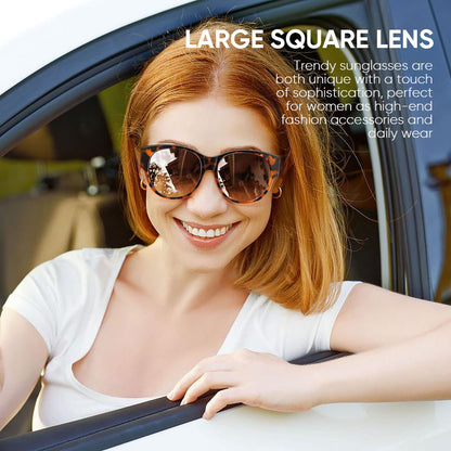 Overzet Zonnebril Cat-Eye met Gepolariseerde UV400 Glazen voor Brillendragers