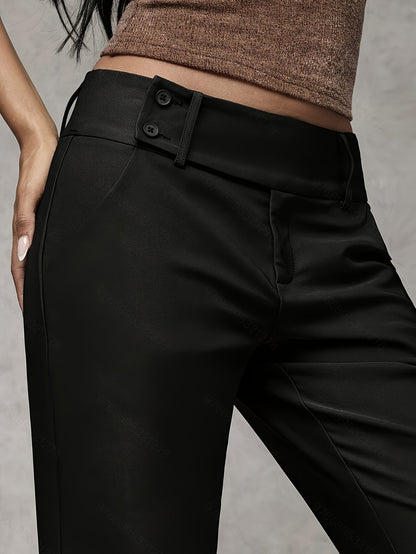 Elegante Losse Damesbroek met Hoge Taille - Comfortabel en Stijlvol