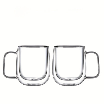 ThermoSip Dubbelwandige Glazen Mok – Borosilicaatglas, Hittebestendig & Elegant