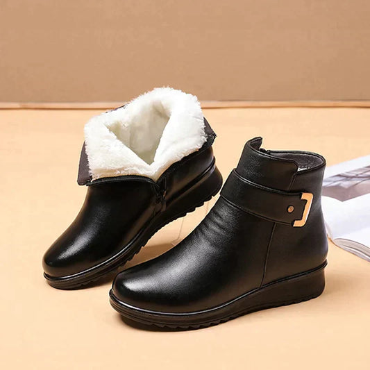 Leren Orthopedische Dameslaarzen – Comfortabele Winterlaarzen met Wolvoering