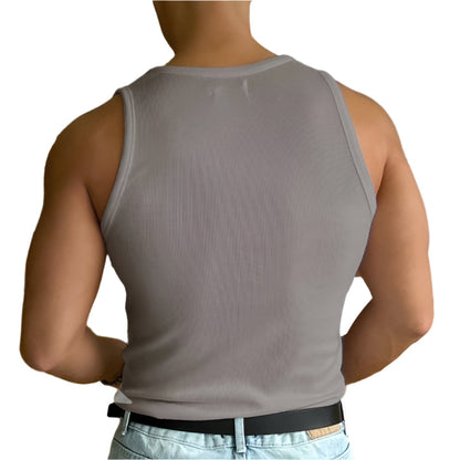 Monde Heren Tanktop – Ademend Polyester – Skinny Fit – Zomer Casual