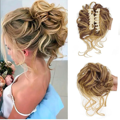 Krullende Haar Knot – Clip-in Haarstukje met Volume en Natuurlijk Uiterlijk
