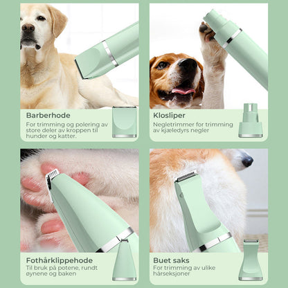 VachtTrim 4-in-1 Draadloze Huisdiertrimmer voor Honden en Katten