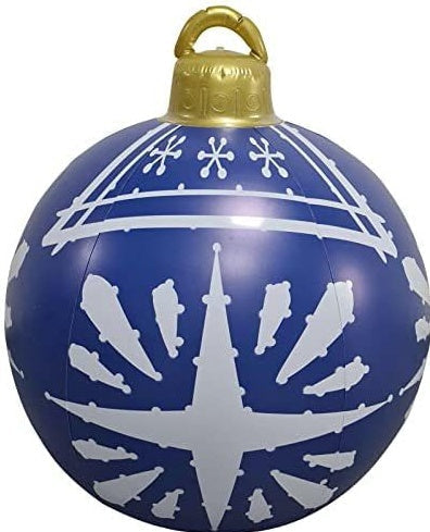 Feestelijke Opblaasbare Buitenbal 60 cm – Weerbestendige PVC Kerstdecoratie