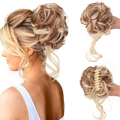 Krullende Haar Knot – Clip-in Haarstukje met Volume en Natuurlijk Uiterlijk