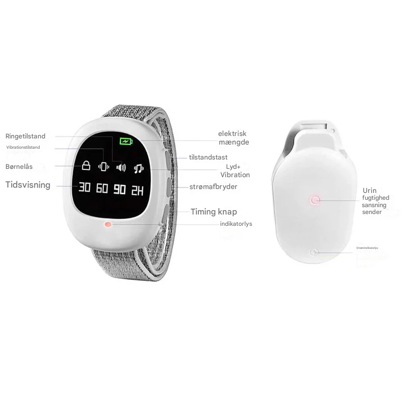Draadloos Bedplassenalarm met Trilsignaal & Timerfunctie – USB Oplaadbaar