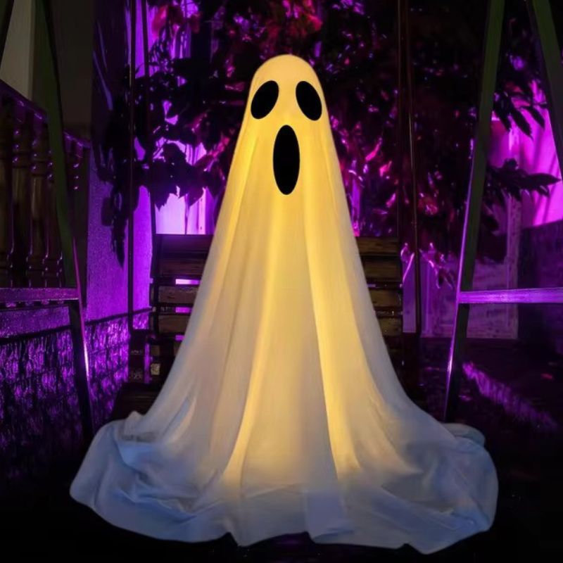 Verlichte Spookgeest Decoratie met LED - Verstelbare Hoogte tot 650 cm