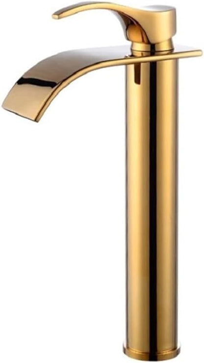 Messing Waterval Wastafelkraan met Mengfunctie - Elegante Badkamerkraan