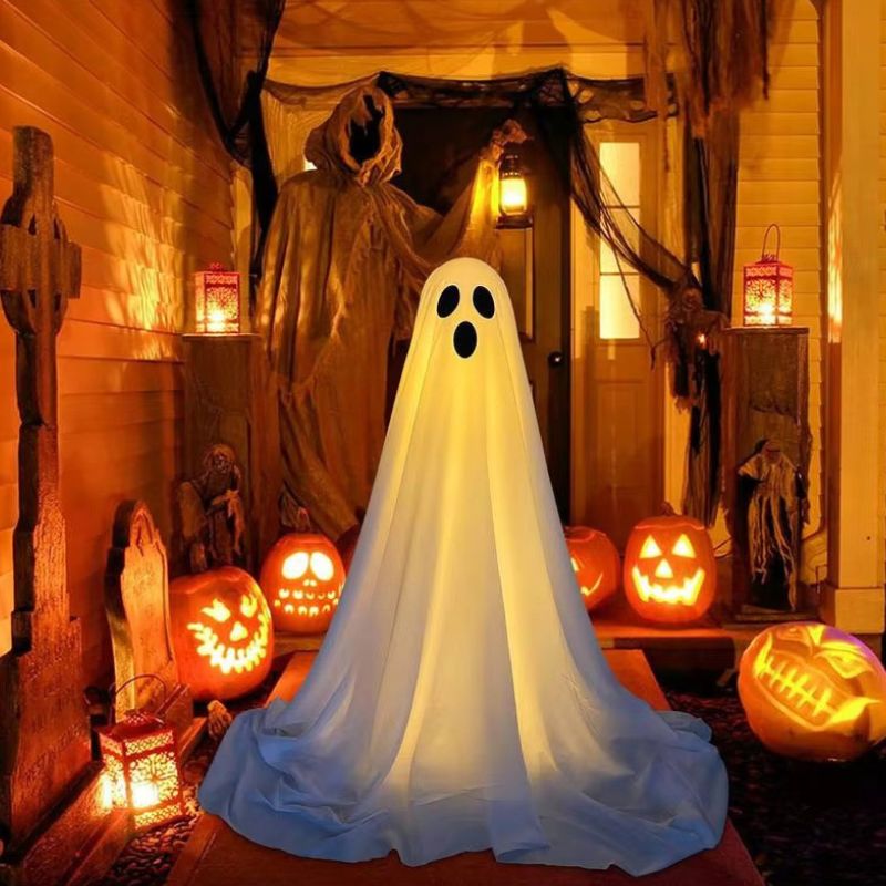Verlichte Spookgeest Decoratie met LED - Verstelbare Hoogte tot 650 cm
