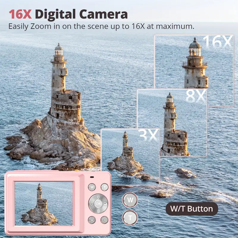 Retrosnap Vintage Digitale Camera – 1080p Video & Hoge Resolutie Foto's – Compact & Lichtgewicht – Retro Ontwerp