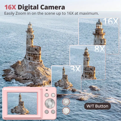 Retrosnap Vintage Digitale Camera – 1080p Video & Hoge Resolutie Foto's – Compact & Lichtgewicht – Retro Ontwerp