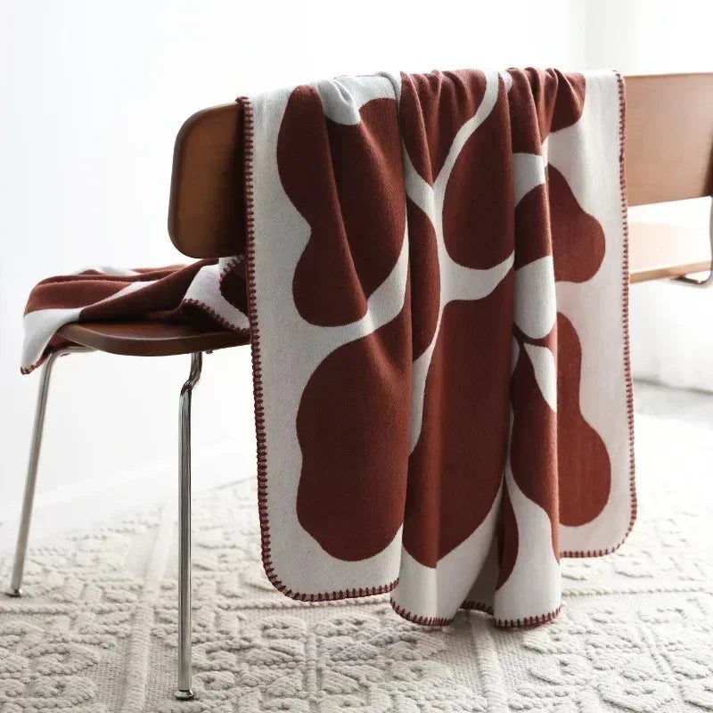 Kleurblok Gezelligdeken – 130x180 cm met Gevlochten Franjes
