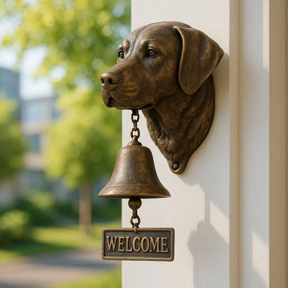 Welkomstbel Herderbronze – Elegante Wandbel met Duitse Herder Design