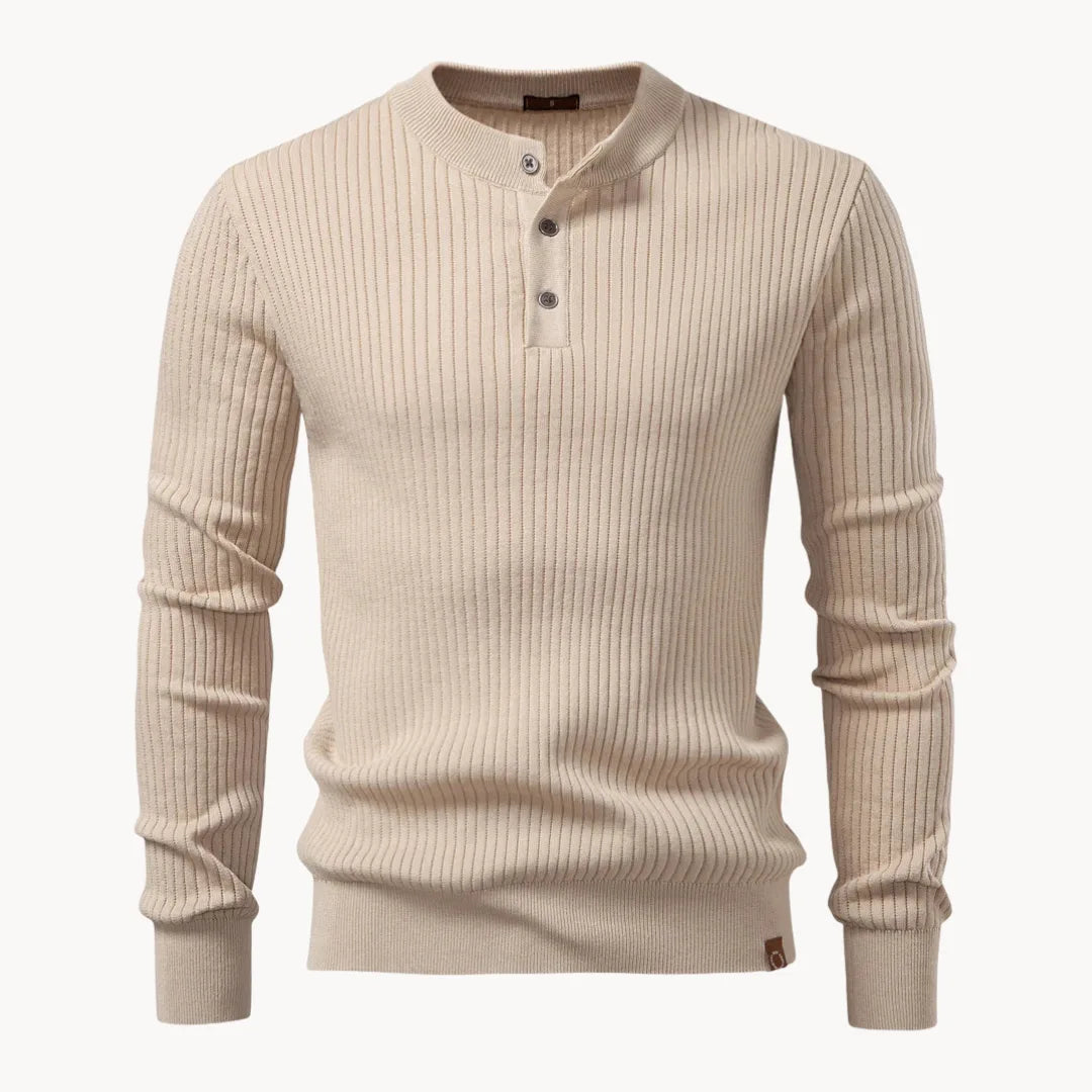 Getailleerde Heren Trui met Knoopsluiting - Comfortabel Dagelijks Wear