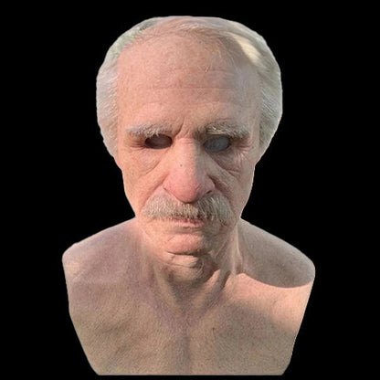 Hyperrealistisch Siliconenmasker van een Oude Man