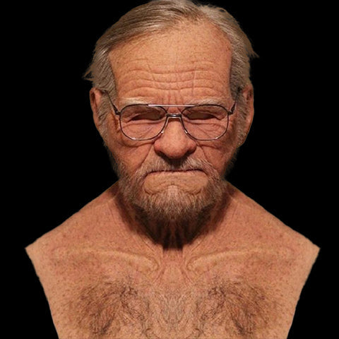 Hyperrealistisch Siliconenmasker van een Oude Man