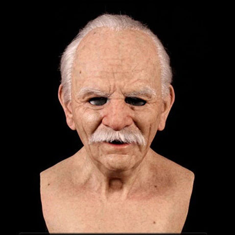 Hyperrealistisch Siliconenmasker van een Oude Man