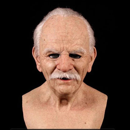Hyperrealistisch Siliconenmasker van een Oude Man