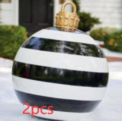 Feestelijke Opblaasbare Buitenbal 60 cm – Weerbestendige PVC Kerstdecoratie